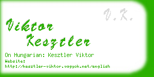 viktor kesztler business card